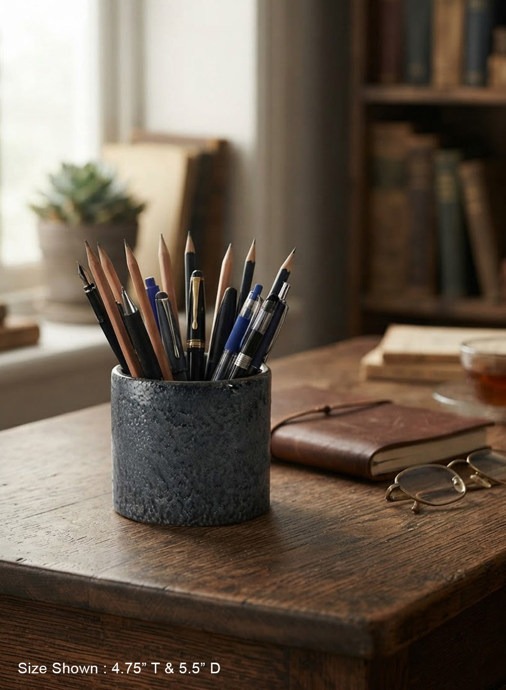 Noctra Blue Speckled Ceramic Planter Collection