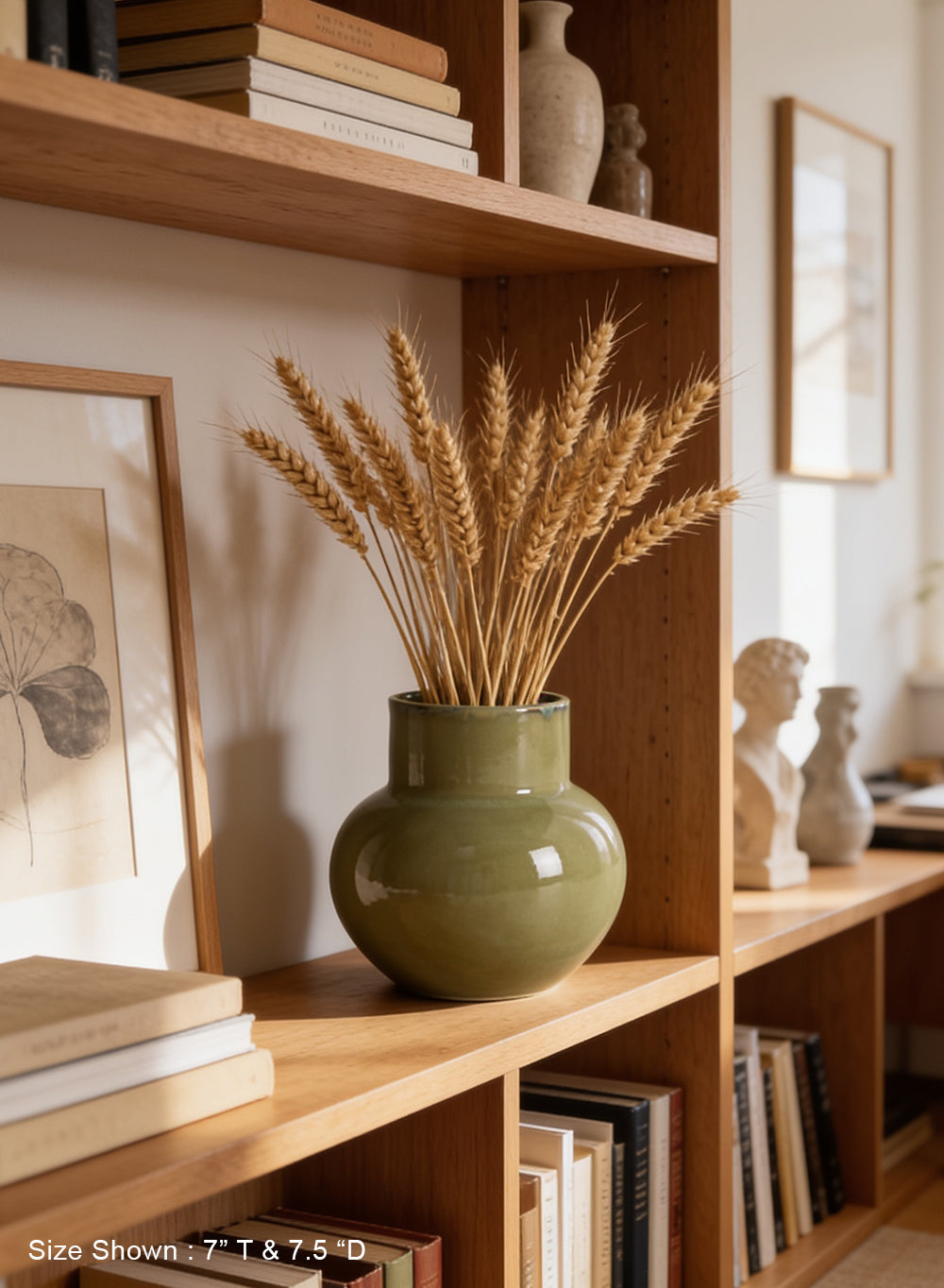 Asahi Moss Green Ceramic Vase Collection
