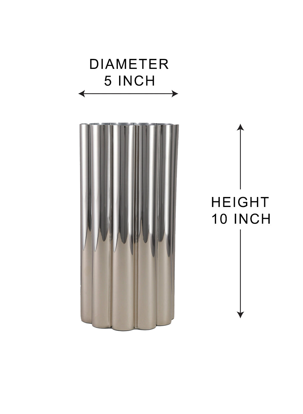 Lustre Wave Fluted Vase