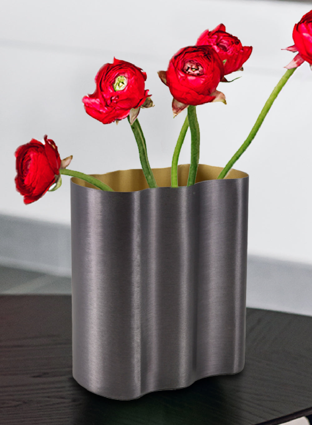 Ripple Stainless Steel Vase