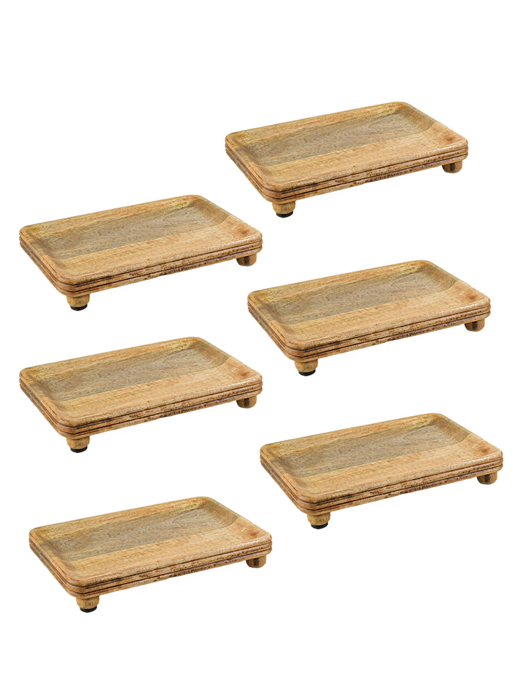 Natural Acacia Wood Tray, in 5 Shapes