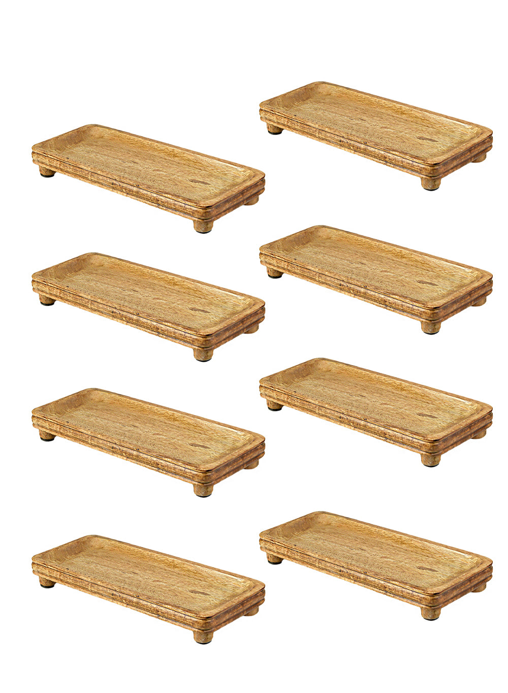 Natural Acacia Wood Tray, in 5 Shapes