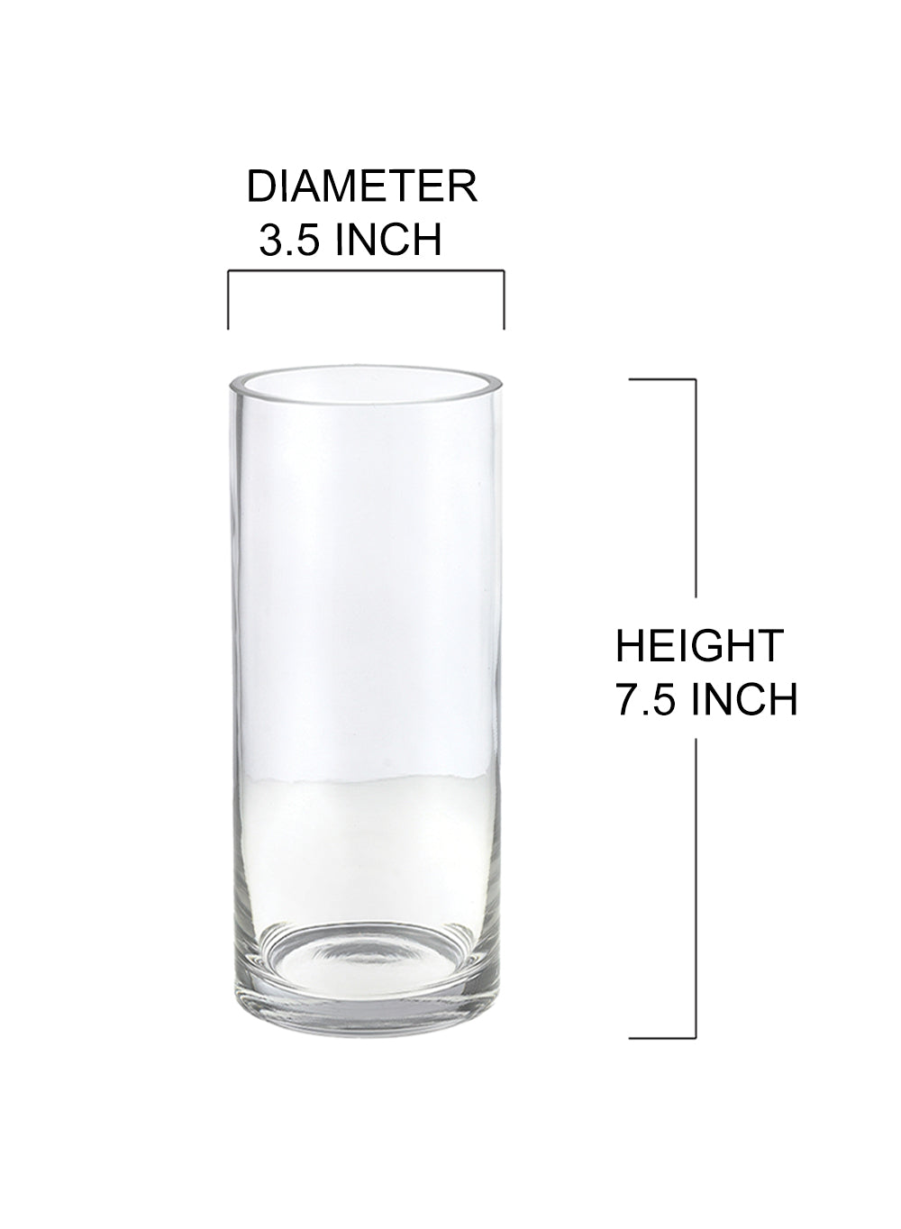 Glass Cylinder Hurricane Vase, in 4 Size Options