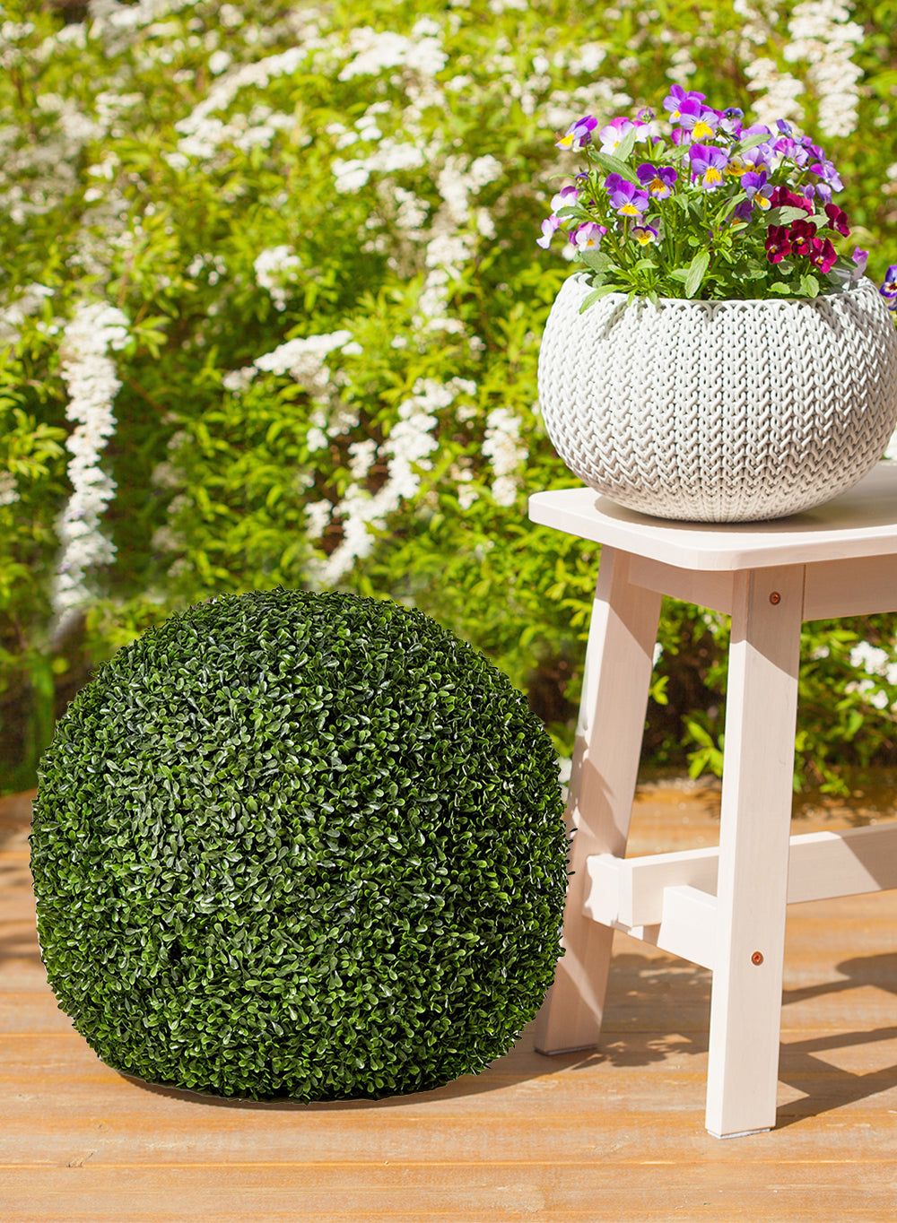 Artificial Boxwood Topiary Ball, in 3 Sizes