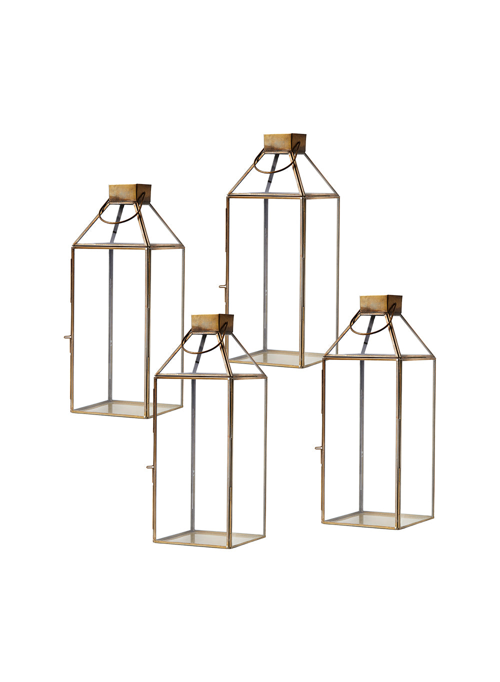 Amalfi Gold Square Lantern, in 2 Sizes