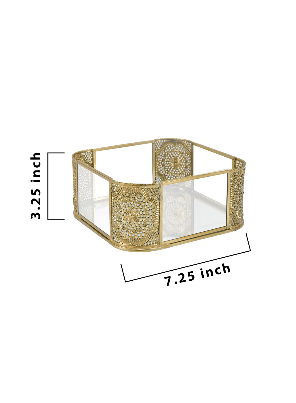 Gold Hexagon Glass Tea Light Holder, Available in 5 Designs