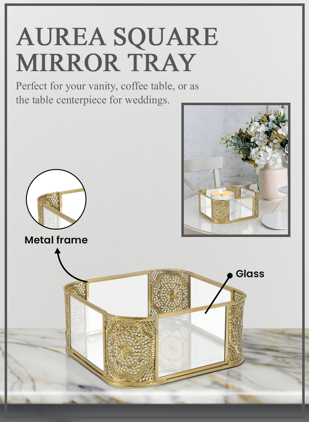 Gold Hexagon Glass Tea Light Holder, Available in 5 Designs