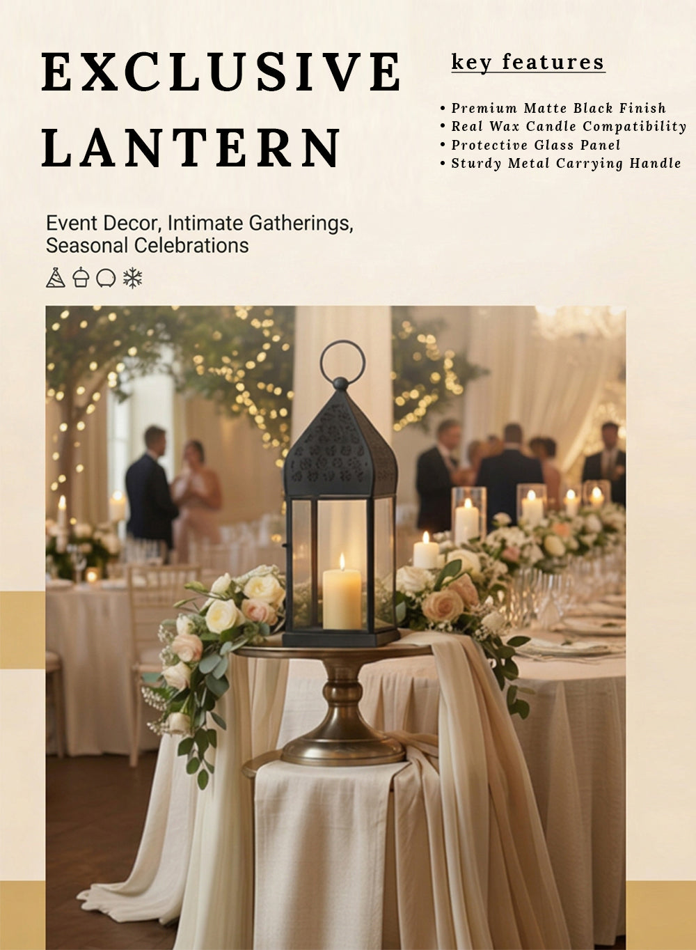Moroccan Metal Candle Lantern Collection