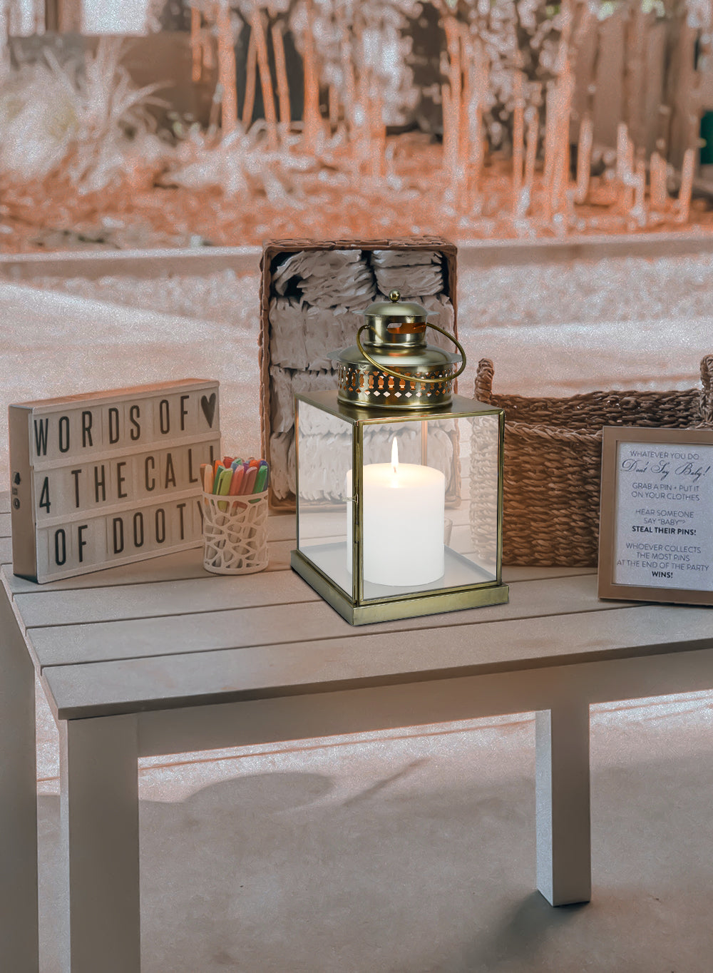 Gold Hexagon Glass Tea Light Holder, Available in 5 Designs