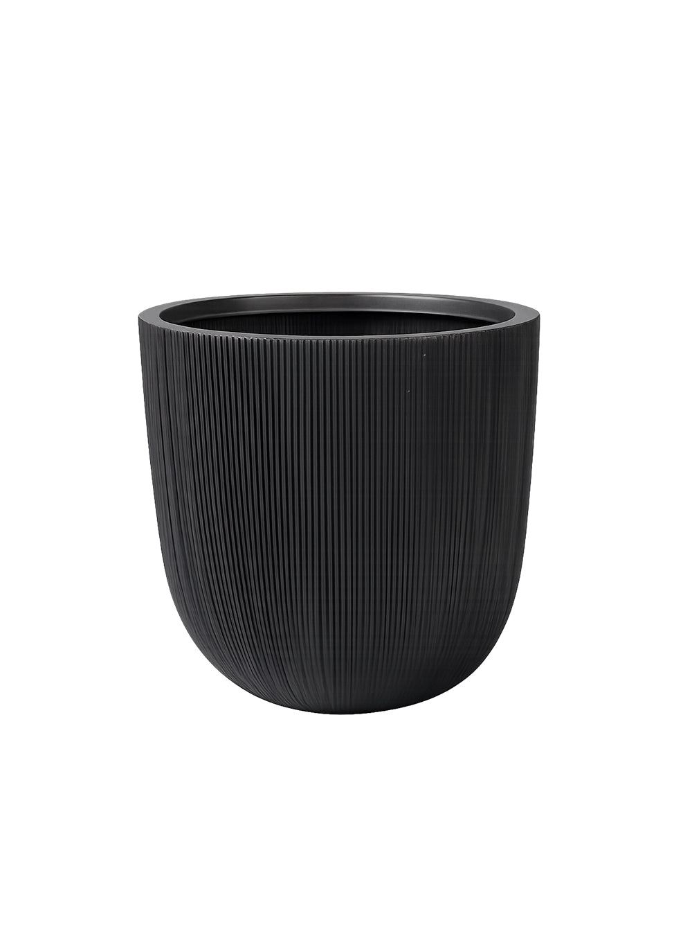 Ebon Ribbed PVC Planter Collection