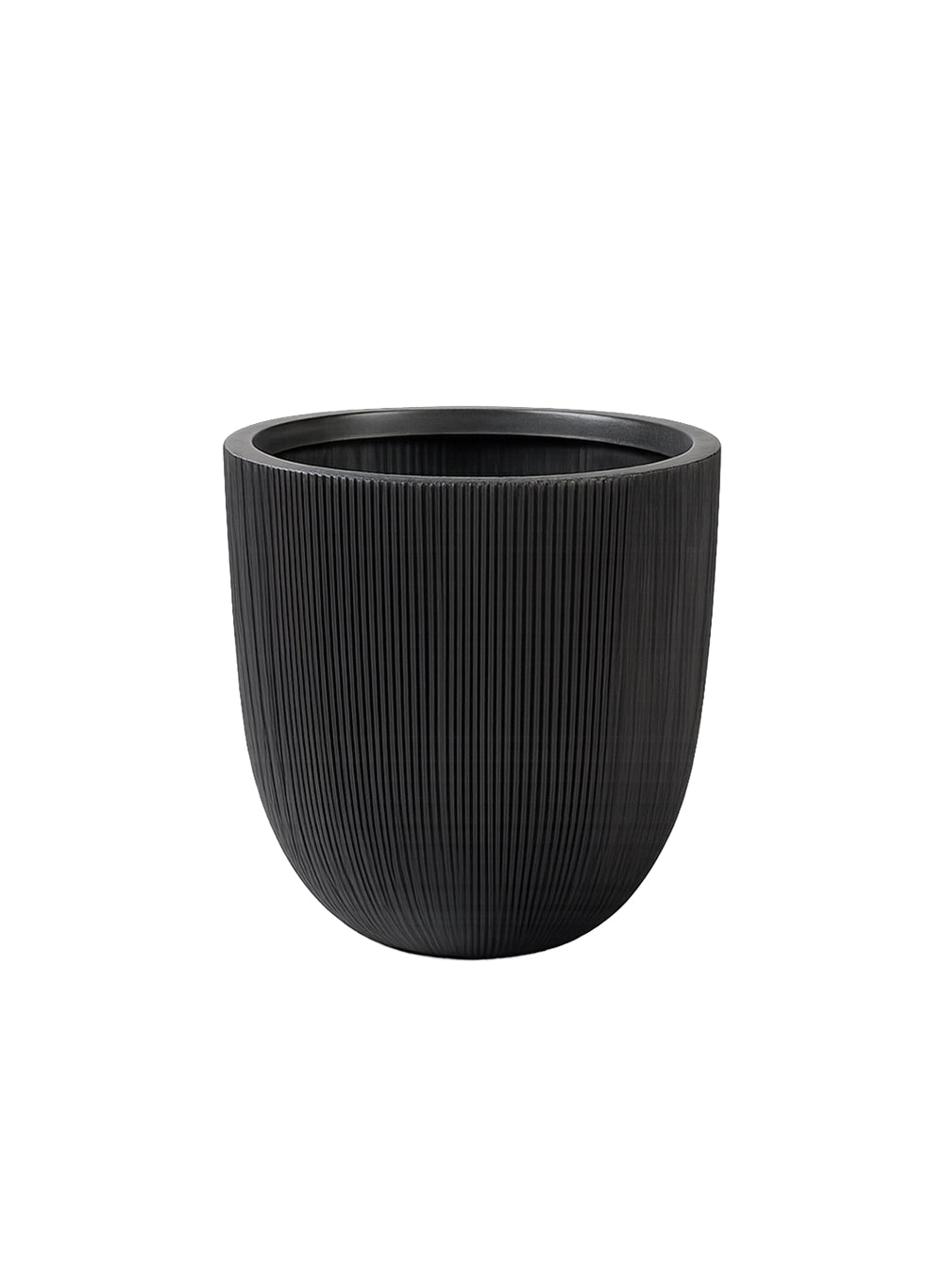 Ebon Ribbed PVC Planter Collection
