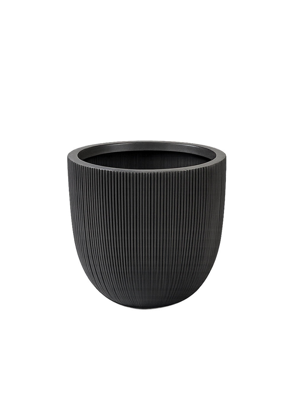 Ebon Ribbed PVC Planter Collection