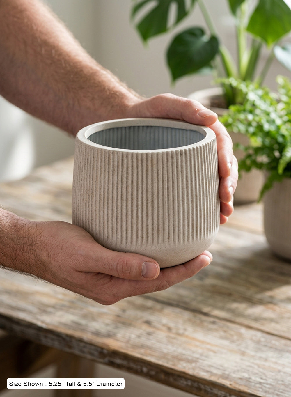 Terra Ribbed Vase Collection