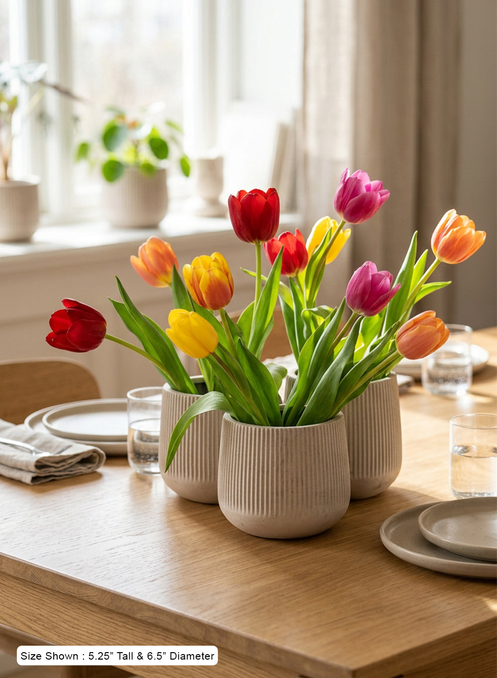 Terra Ribbed Vase Collection