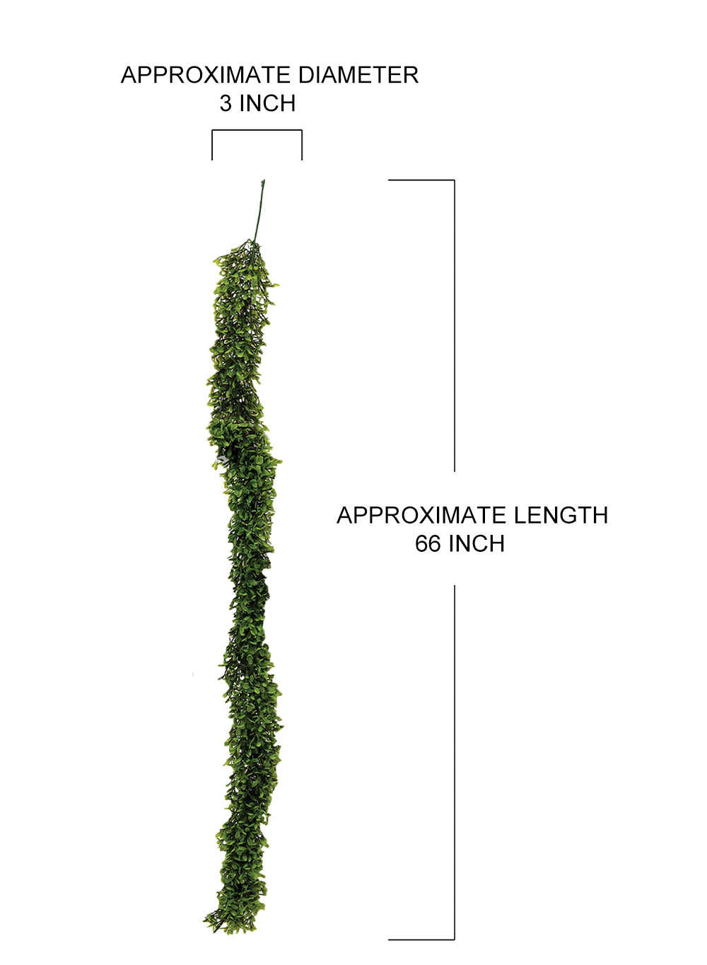 Artificial Green Boxwood Garland 5 ½ ft L