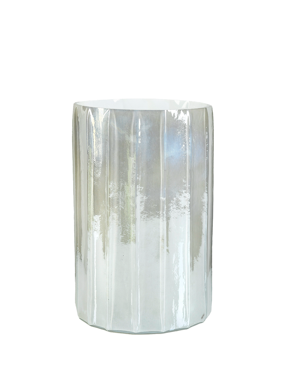 White Mercury Glass Vase, in 2 Sizes