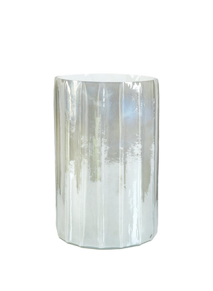 White Mercury Glass Vase, in 2 Sizes