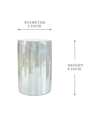 White Mercury Glass Vase, in 2 Sizes