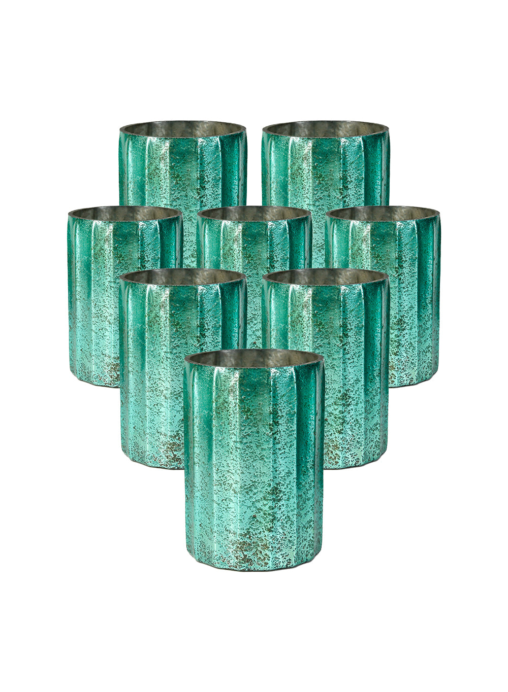 Ocean Teal Mercury Glass Vase, in 2 Sizes