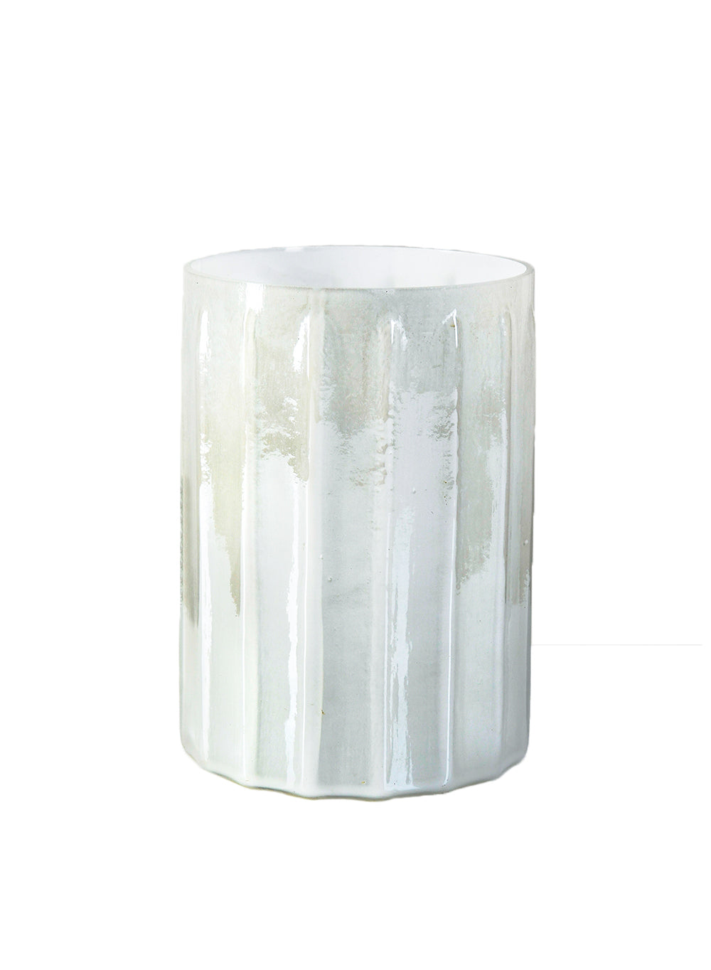 White Mercury Glass Vase, in 2 Sizes