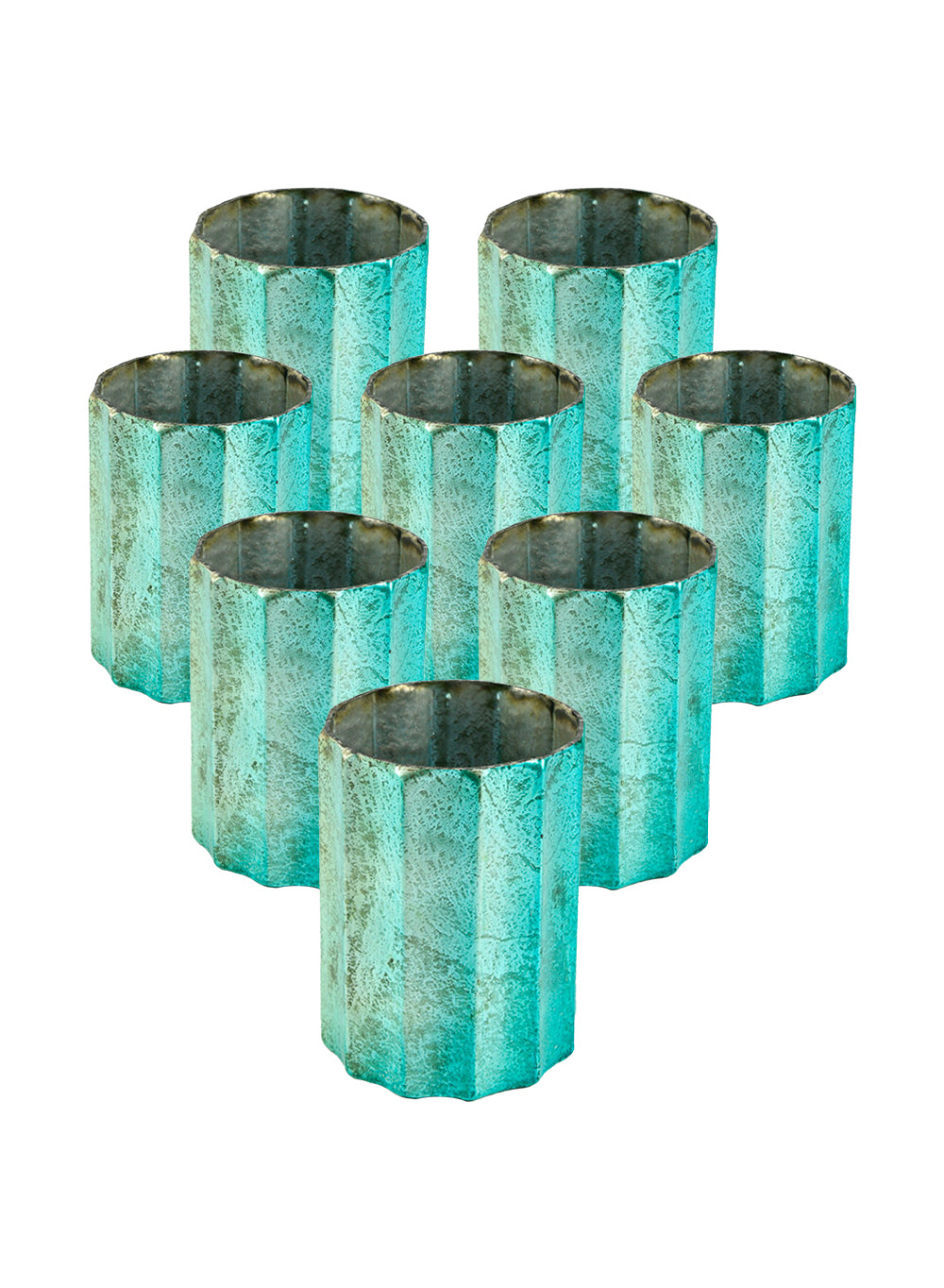 Ocean Teal Mercury Glass Vase, in 2 Sizes