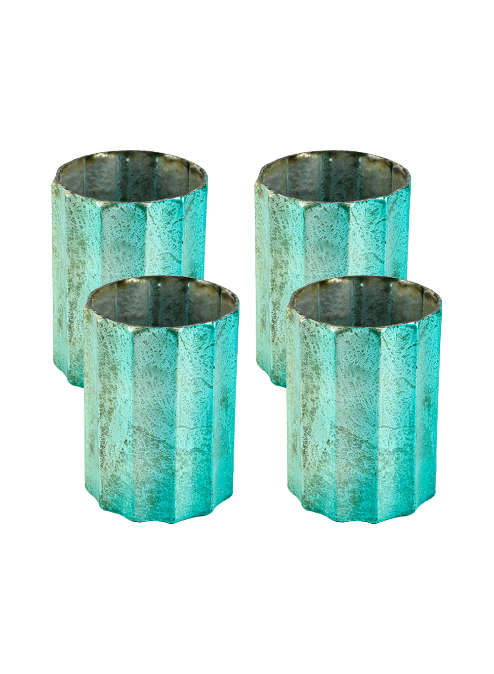 Ocean Teal Mercury Glass Vase, in 2 Sizes