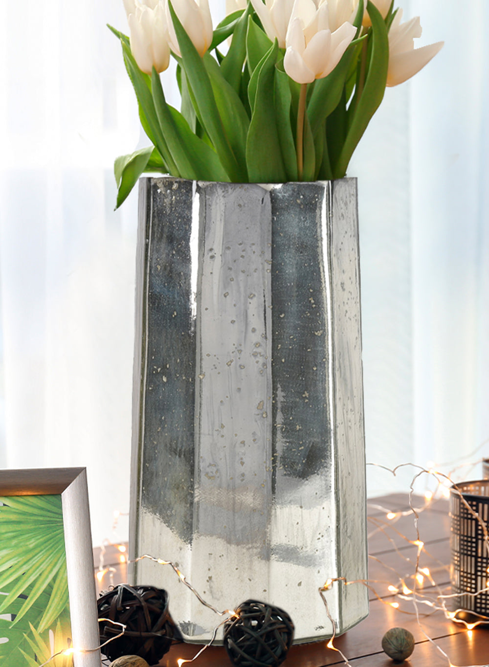 Marquis Mercury Glass Vase, In 2 Sizes