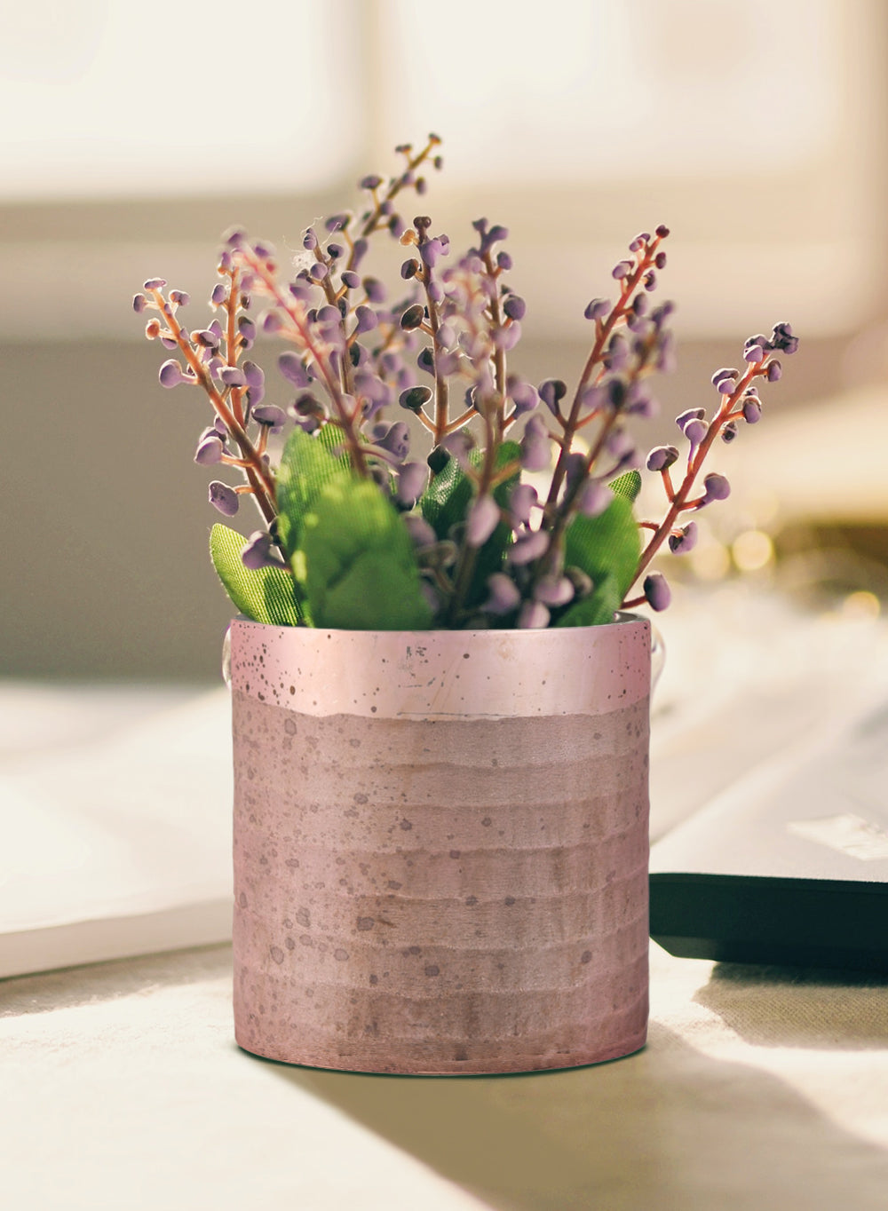 Rose Pink Glass Vase, in 2 Sizes