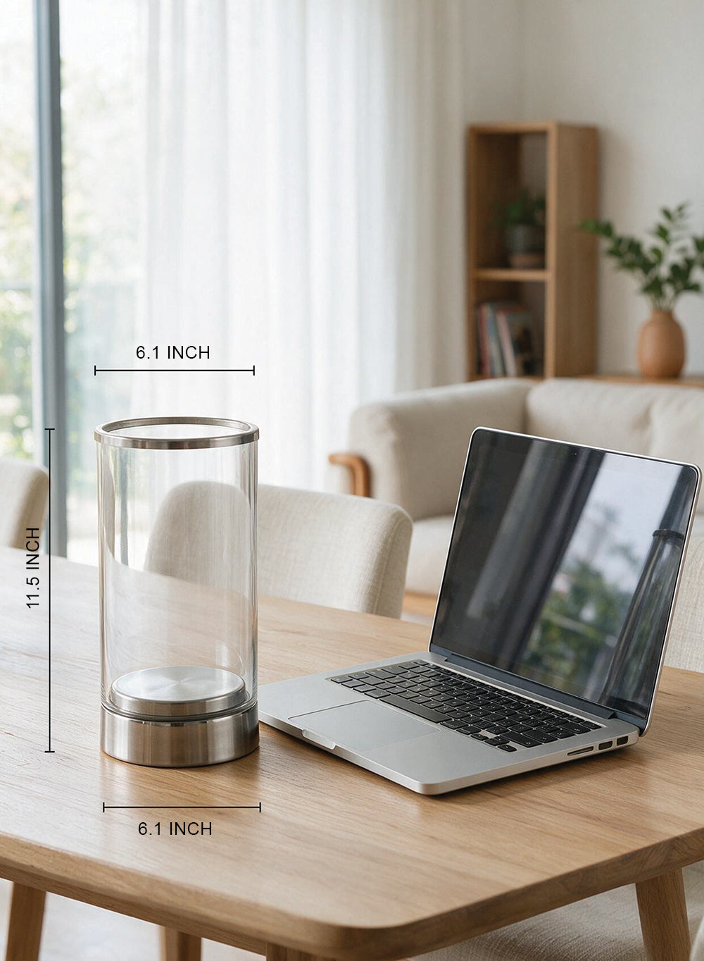 Gold Rimmed Glass Cylindrical Hurricane Collection