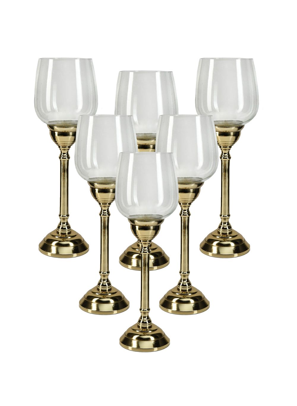 Long Stem Gold Candle Holder, in 2 Sizes