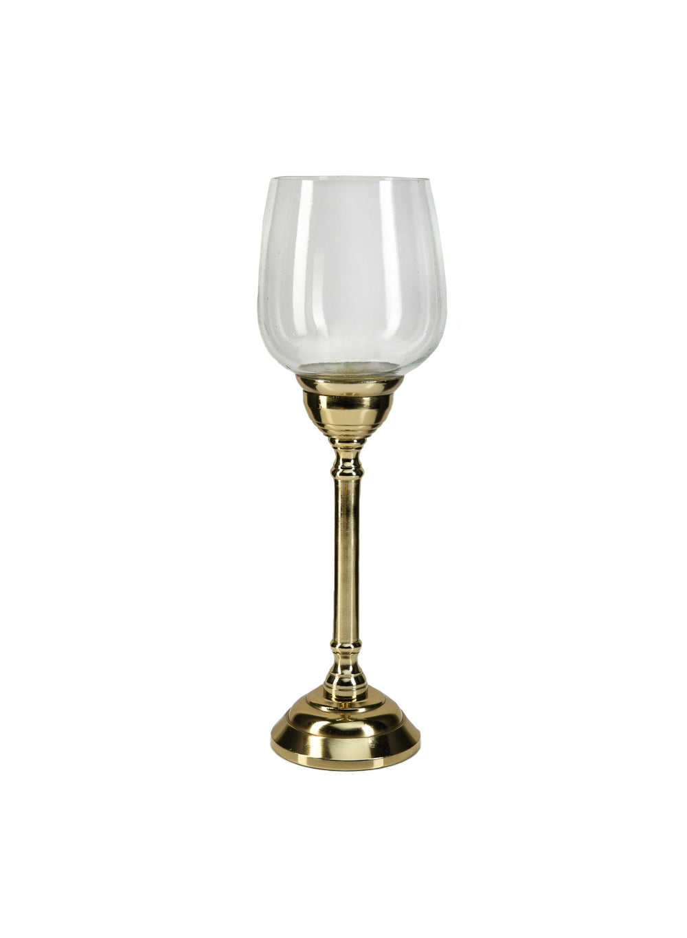 Long Stem Gold Candle Holder, in 2 Sizes