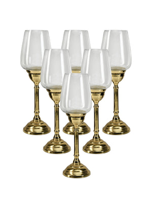 Long Stem Gold Candle Holder, in 2 Sizes