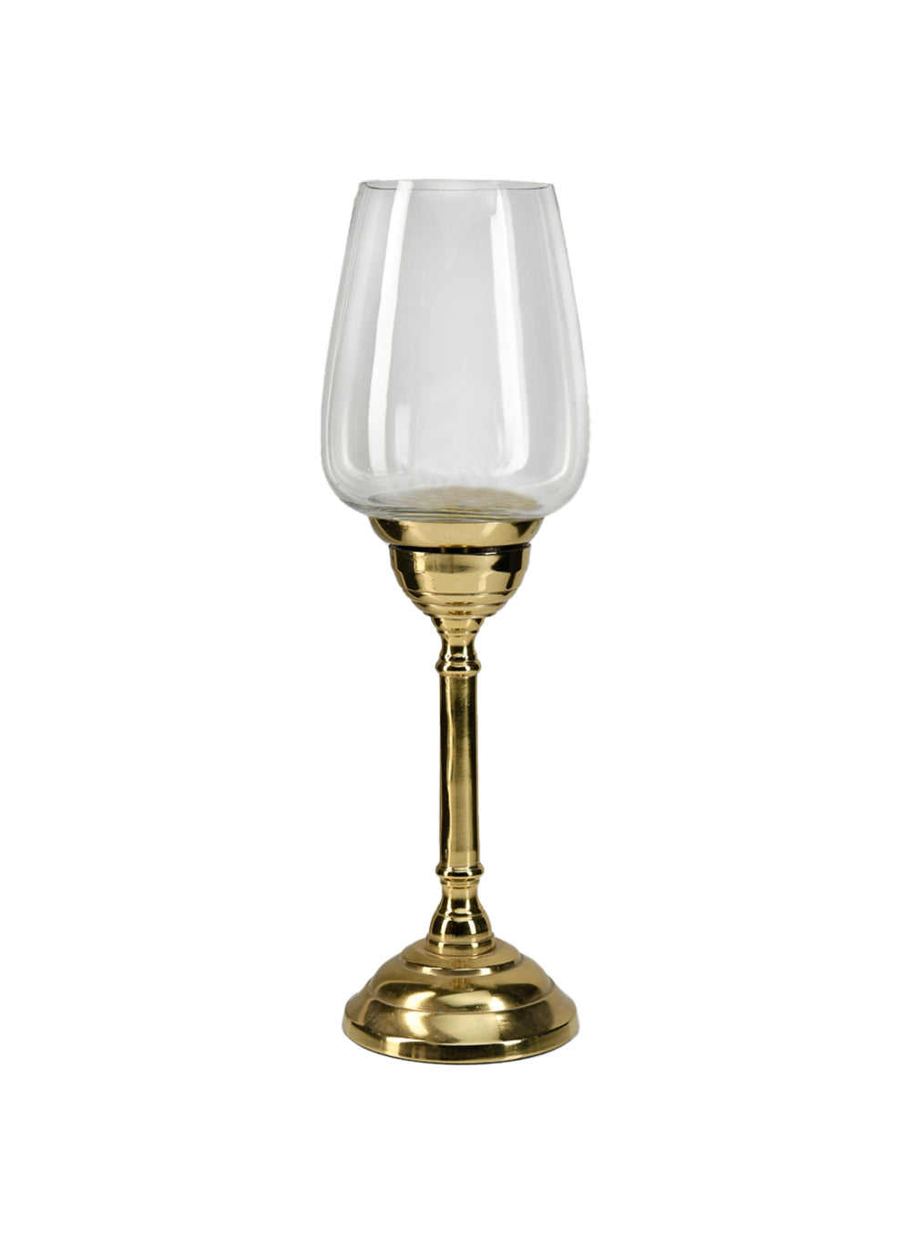 Long Stem Gold Candle Holder, in 2 Sizes