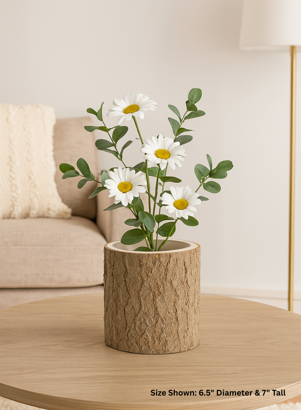 Wood Bark Vase