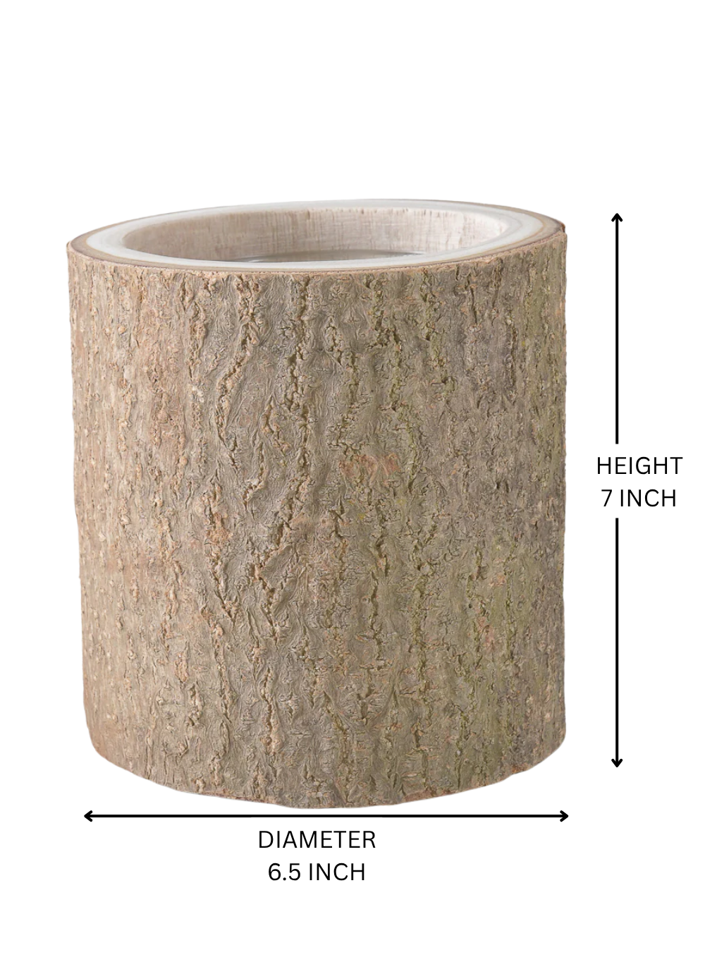 Wood Bark Vase