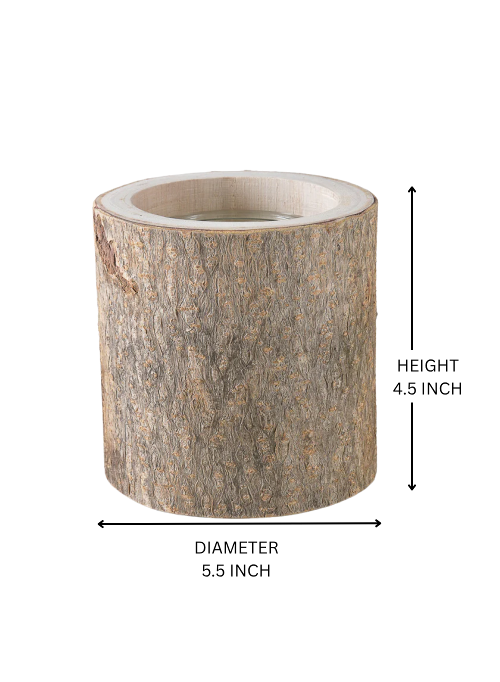 Wood Bark Vase