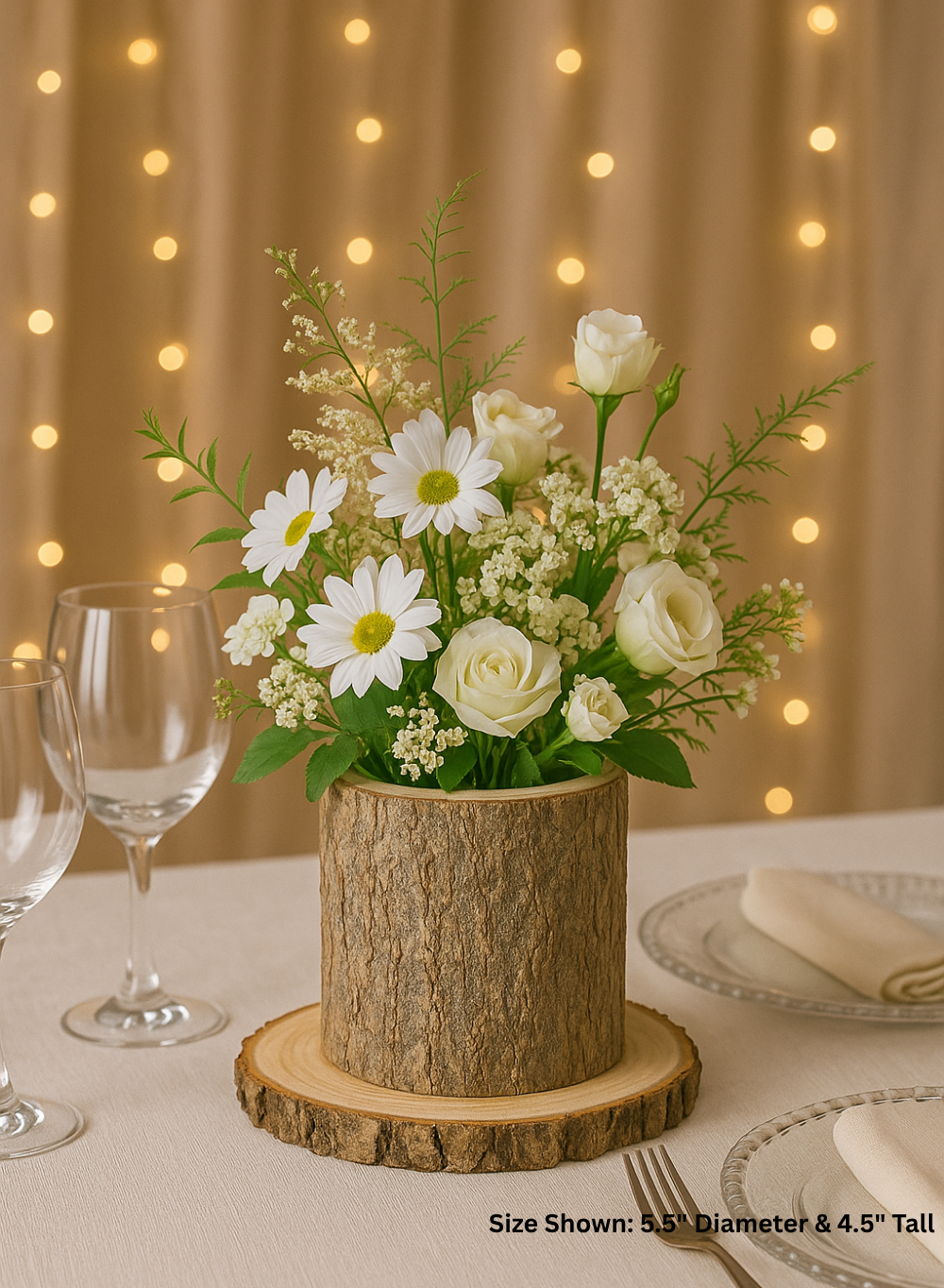 Wood Bark Vase