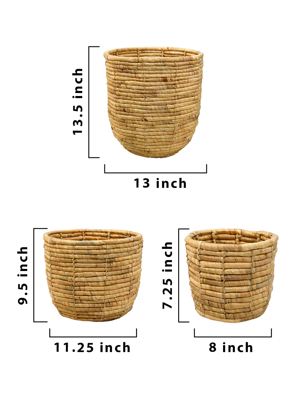 Eco-Friendly Water Hyacinth Collection - Pots Tray, Basket, and Vase