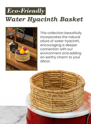 Eco-Friendly Water Hyacinth Collection - Pots Tray, Basket, and Vase