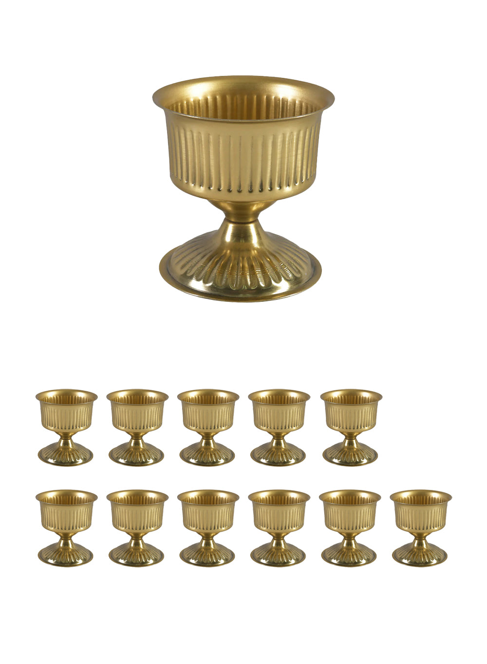 Imperial Gold Steel Urn Vase Collection