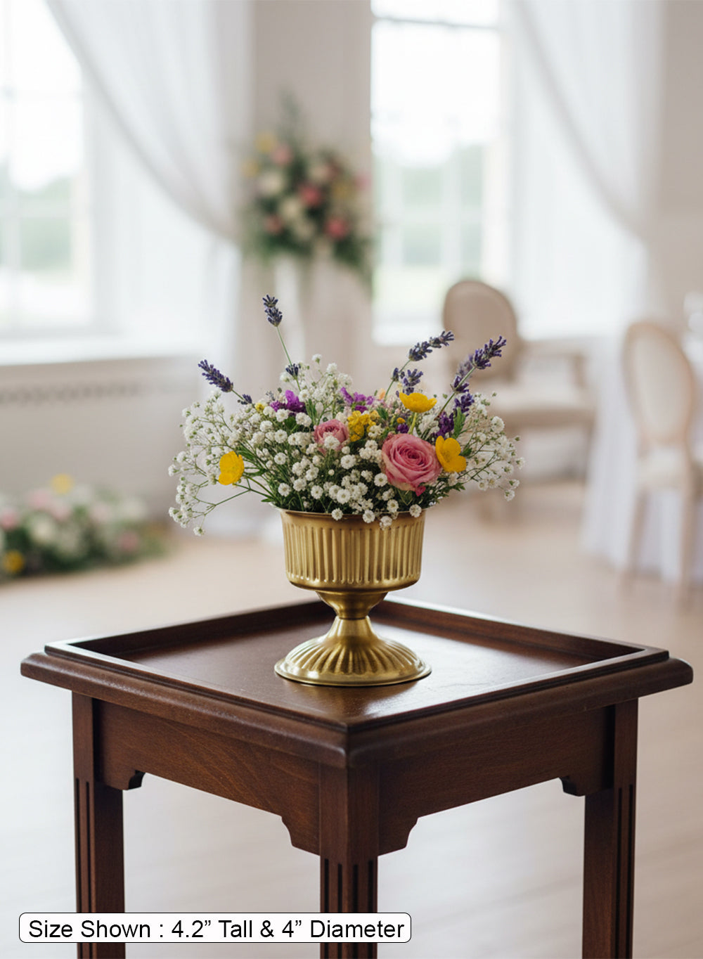 Imperial Gold Steel Urn Vase Collection