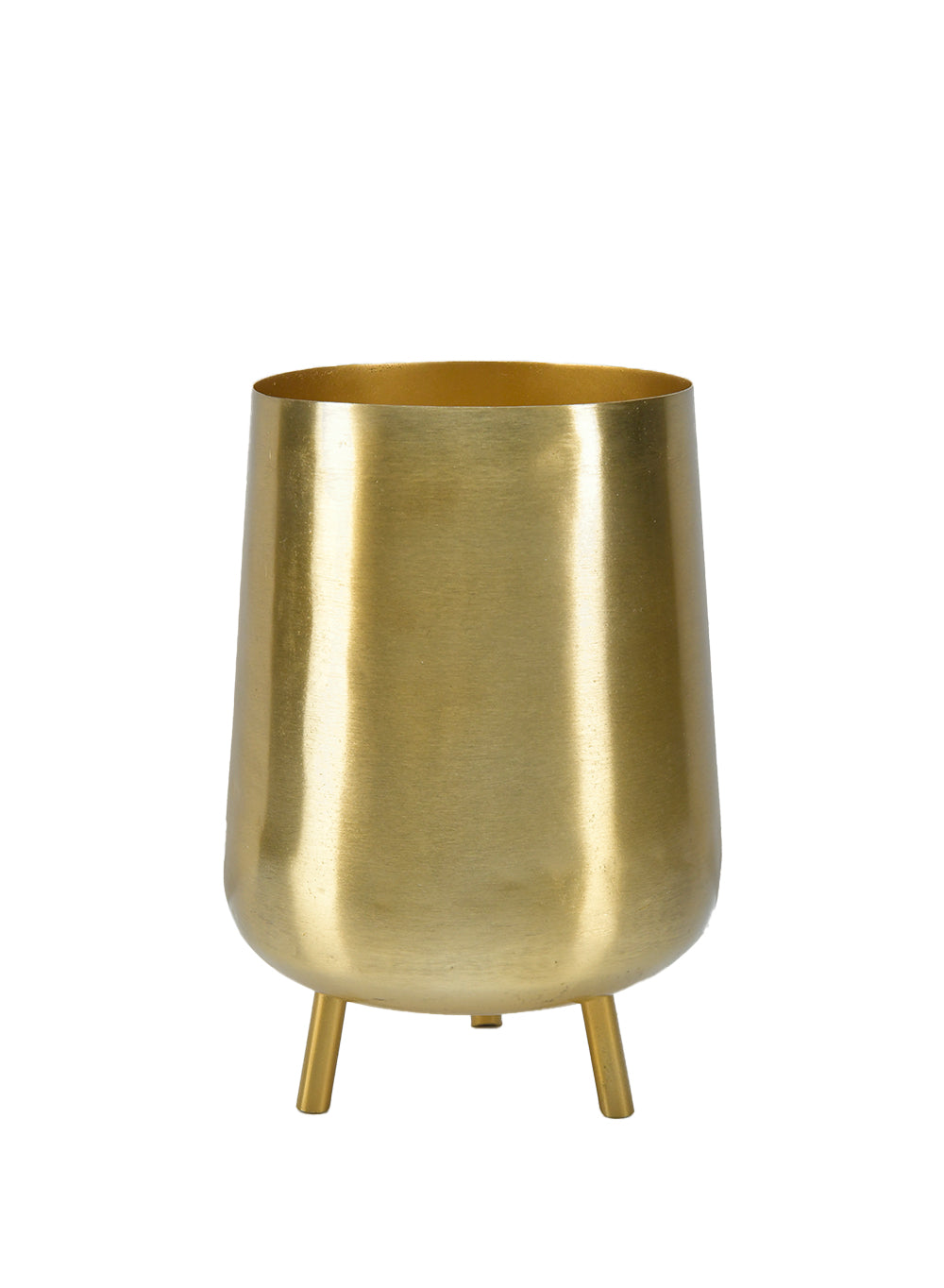 8" Gold Three Footed Planter