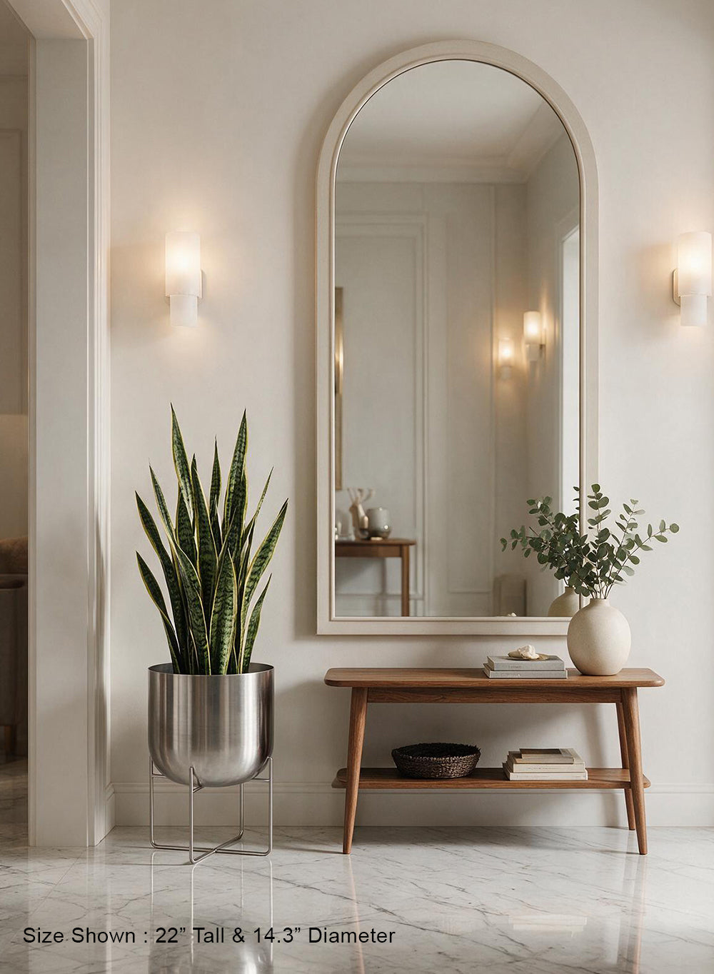 Gold/ Silver Planter with Detachable Metal Stand Collection