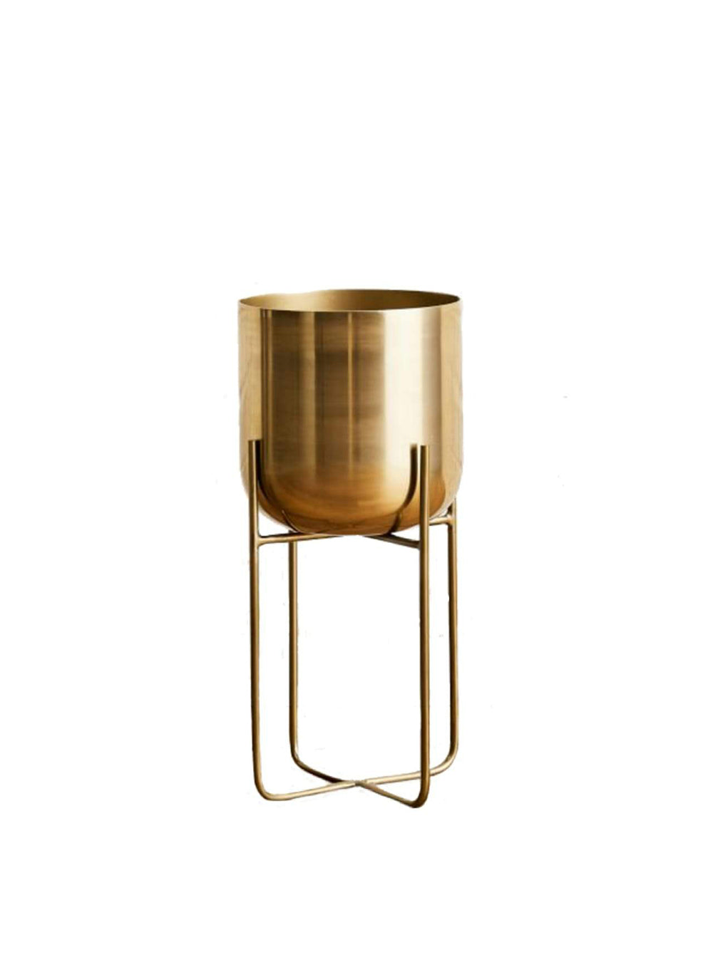 Gold Planter with Detachable Metal Stand, in 4 Sizes