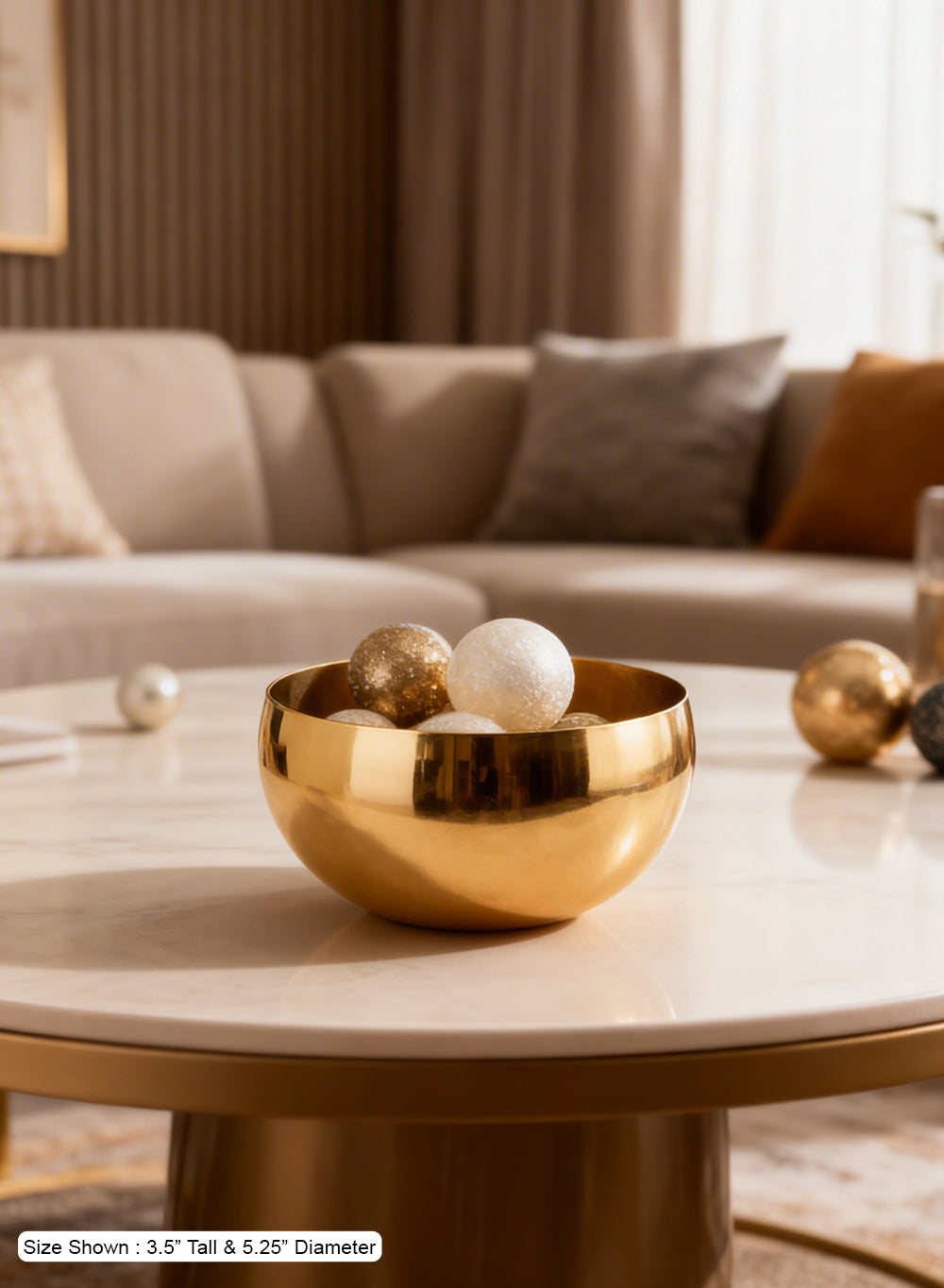 Decorative Shiny Luxe Gold Bowl Collection