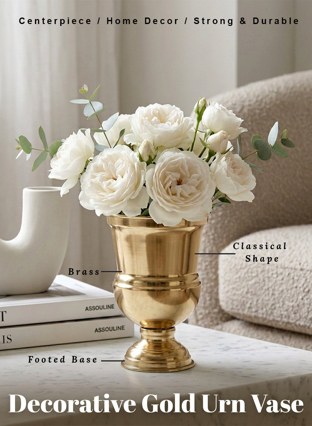 Decorative Gold Urn Vase Collection