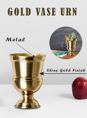 Decorative Gold Urn Vase, in 3 Sizes