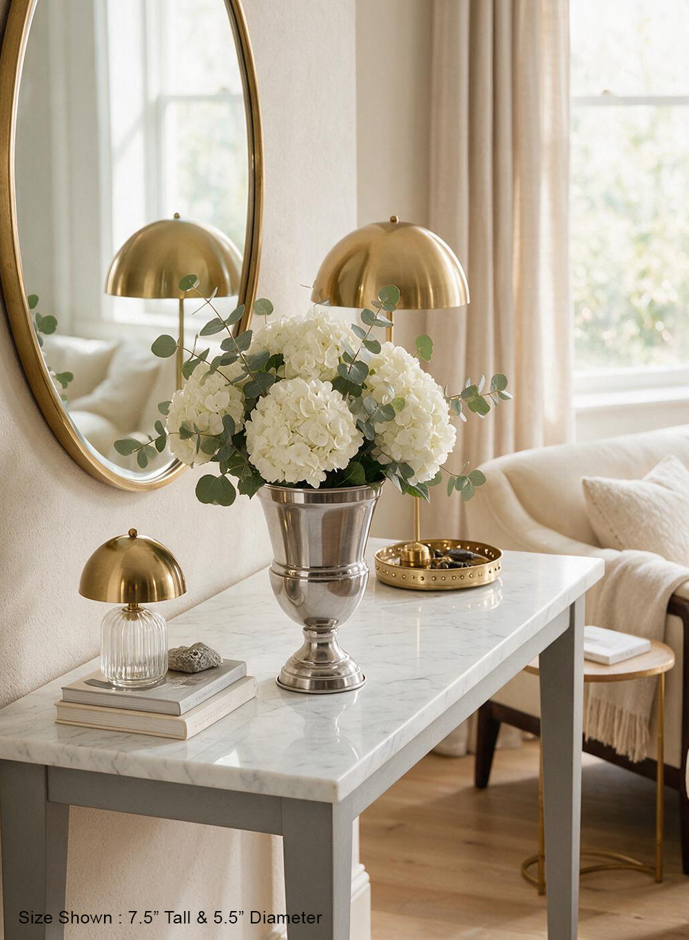 Decorative Gold & Silver Urn Vase Collection
