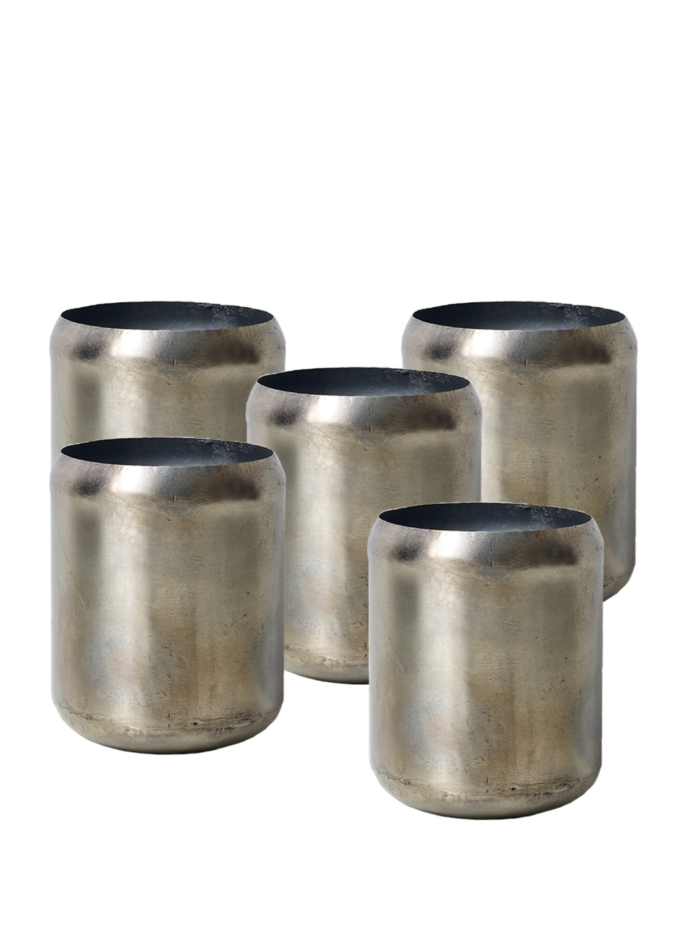 5.75" Modern Iron Cylinder Vase