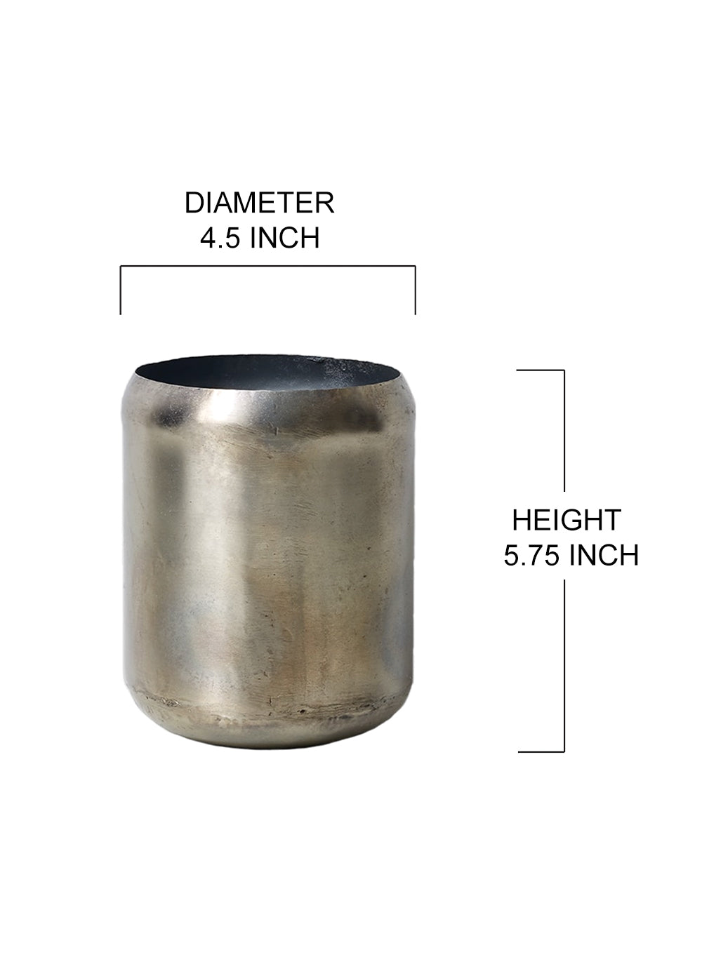 5.75" Modern Iron Cylinder Vase